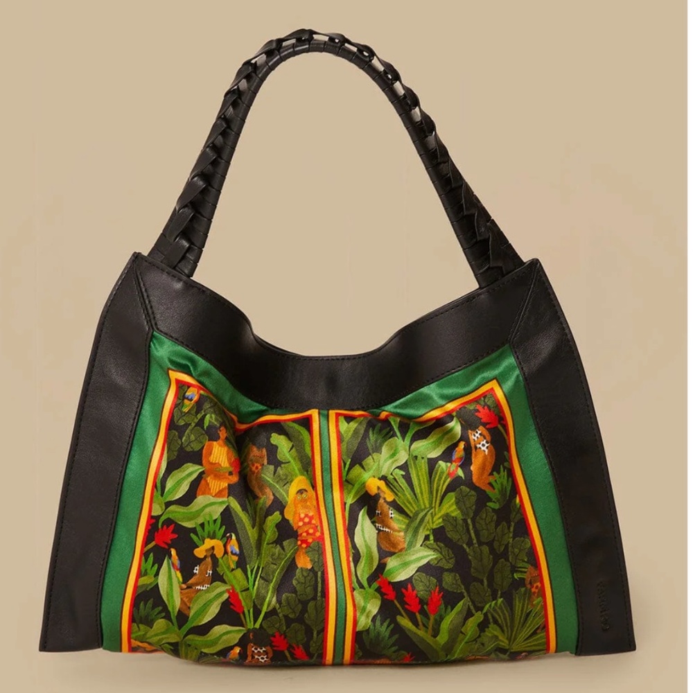 Farm Rio - silk & leather scarf bag